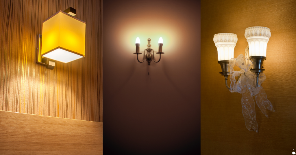 Collage of indoor Sconces lights 