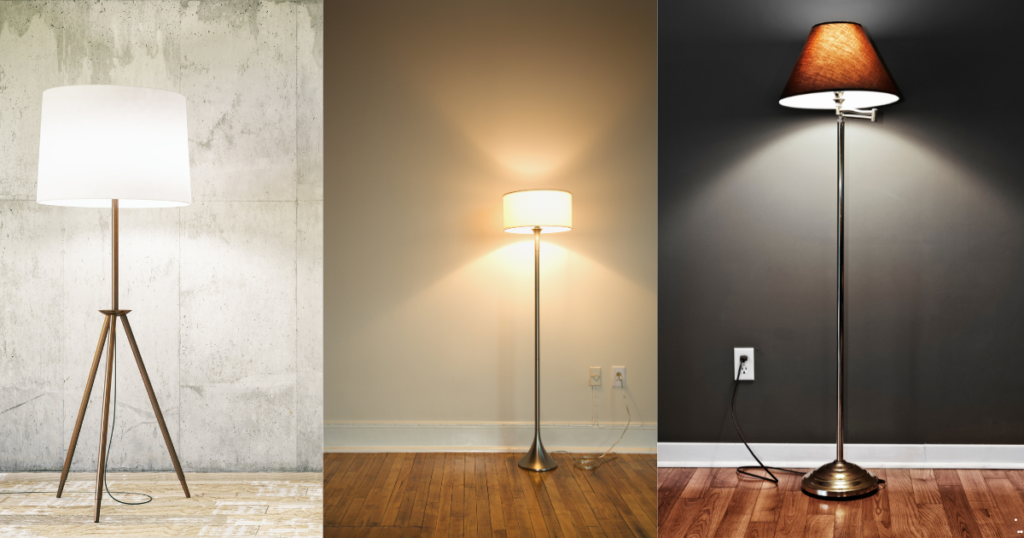 Collage of indoor Floor Lamps