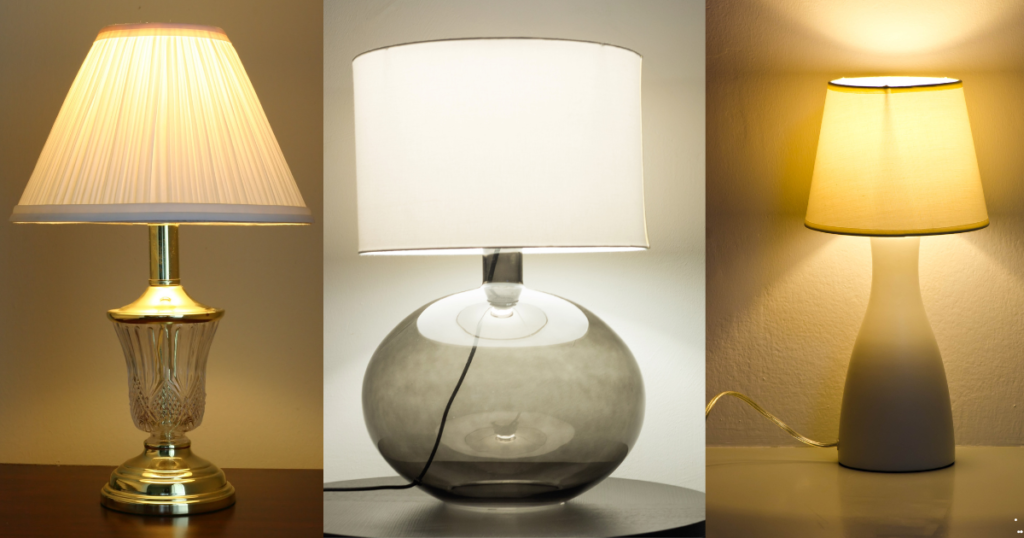 Collage of indoor Table Lamps