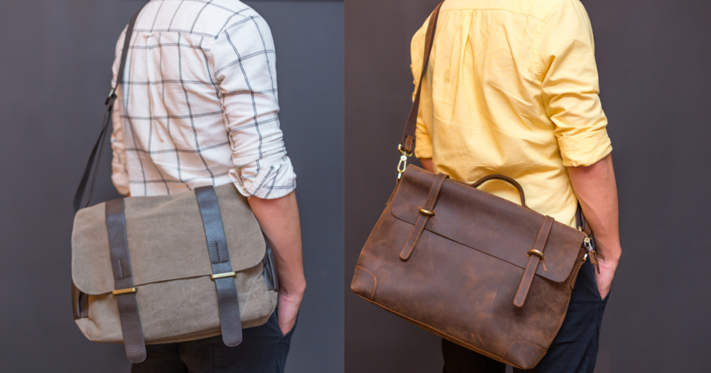 Two men wearing Messenger Bag

