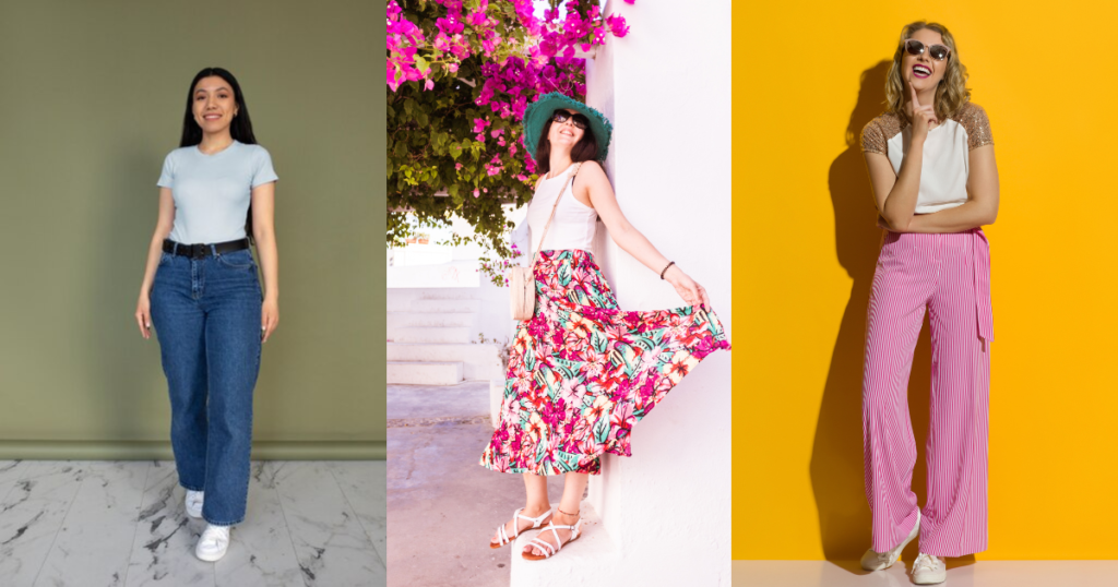  Embrace fashion diversity with these three fabulous women rocking various pants styles.