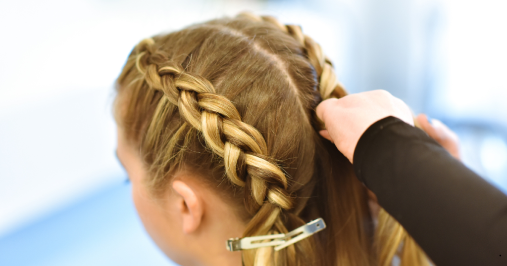 Image of woman with Dutch Braid style 