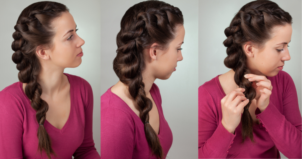 Image of woman with Pull-Through Braid style 