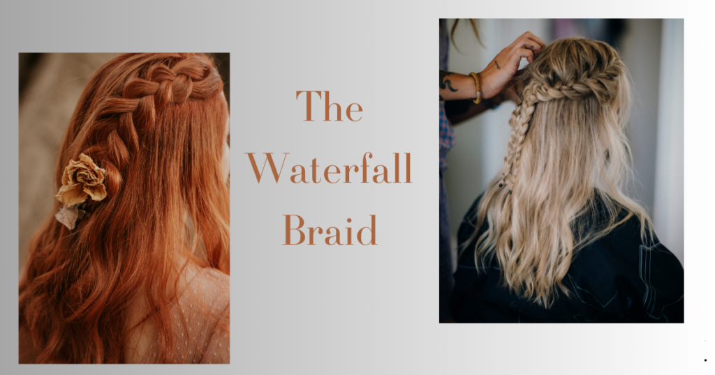 Image of woman with waterfall Braid style 